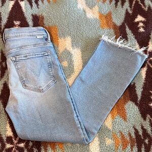 NEARLY NEW MOTHER THE INSIDER CROP STEP FRAY LIMITED EDITION SIZE 26 JEANS